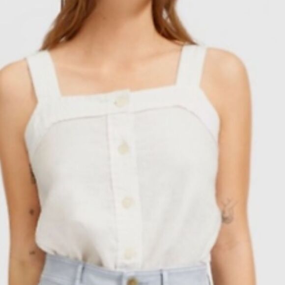 NWT A New Day Women white Tie Front Tank Top Size XXL - Picture 3 of 13